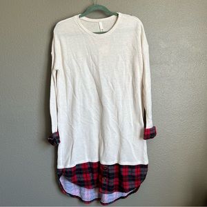 Pinkblush Ivory Long-sleeve Tunic Maternity Dress